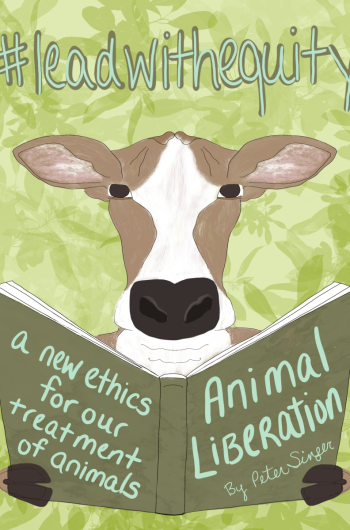 Farm Animal Cow Reading Animal Liberation Equity for Animals